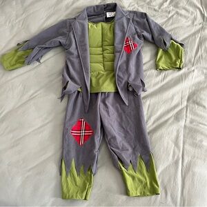Spooky Night | Frankenstein Halloween Costume- 2 piece suit only | Toddler 4T